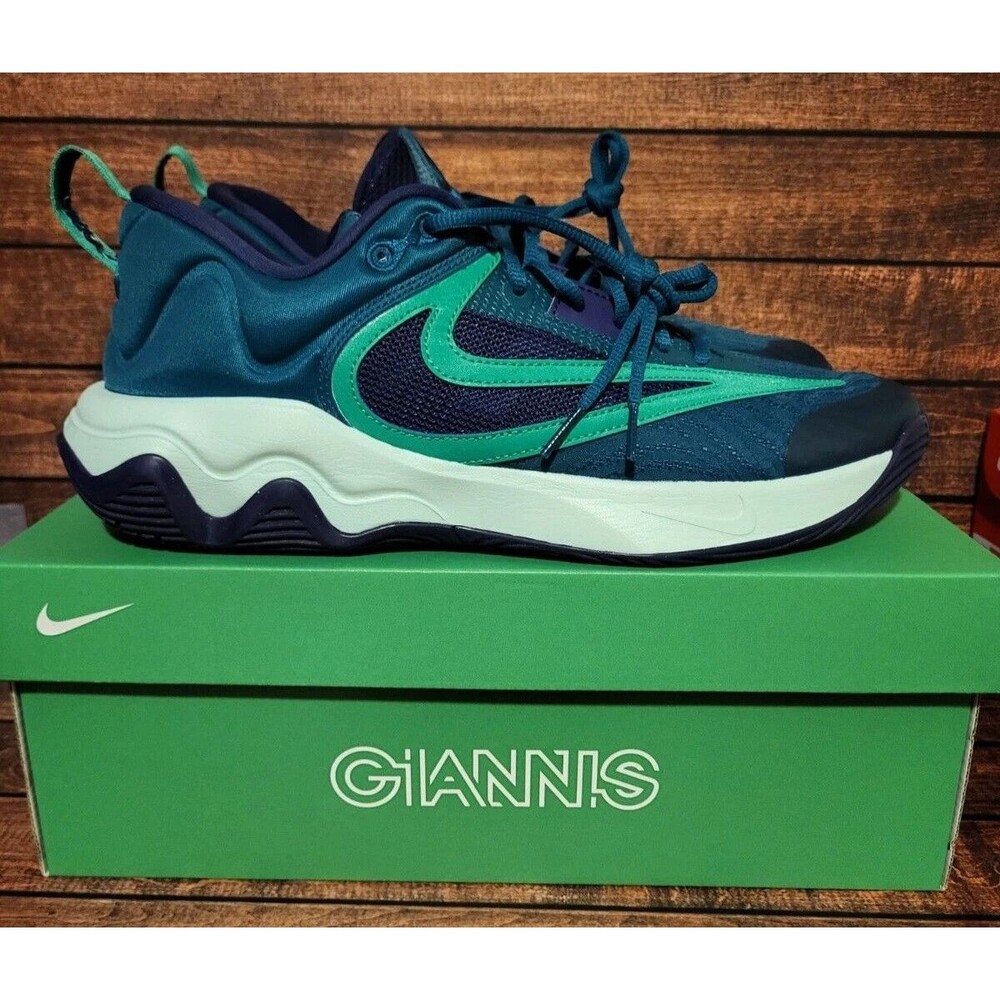 Nike Giannis Immortality 3 Geode Teal Purple Shoes DZ7533-301 Men's Size 11 New - Picture 2 of 6